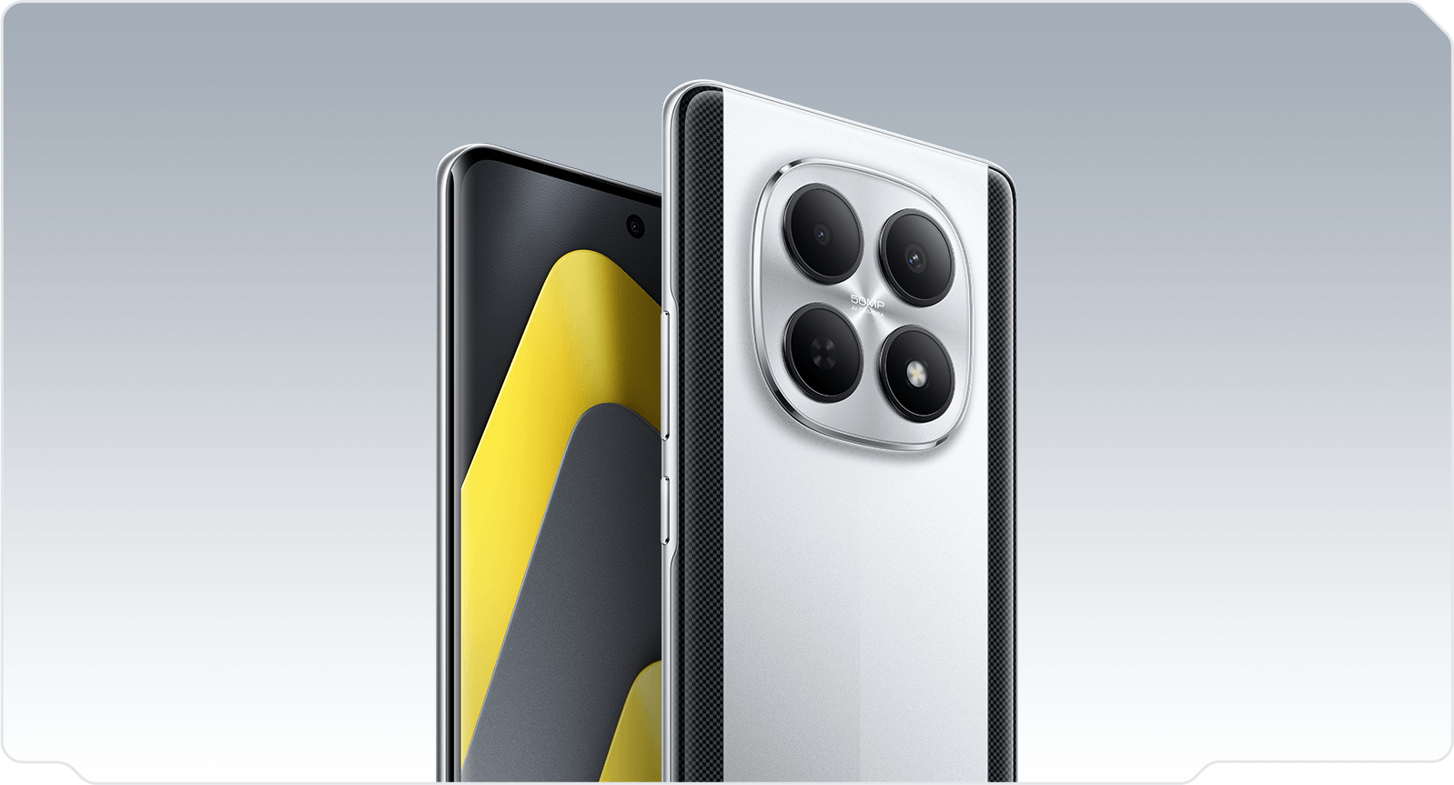 POCO M8 5G Silver: передняя и задняя стороны корпуса