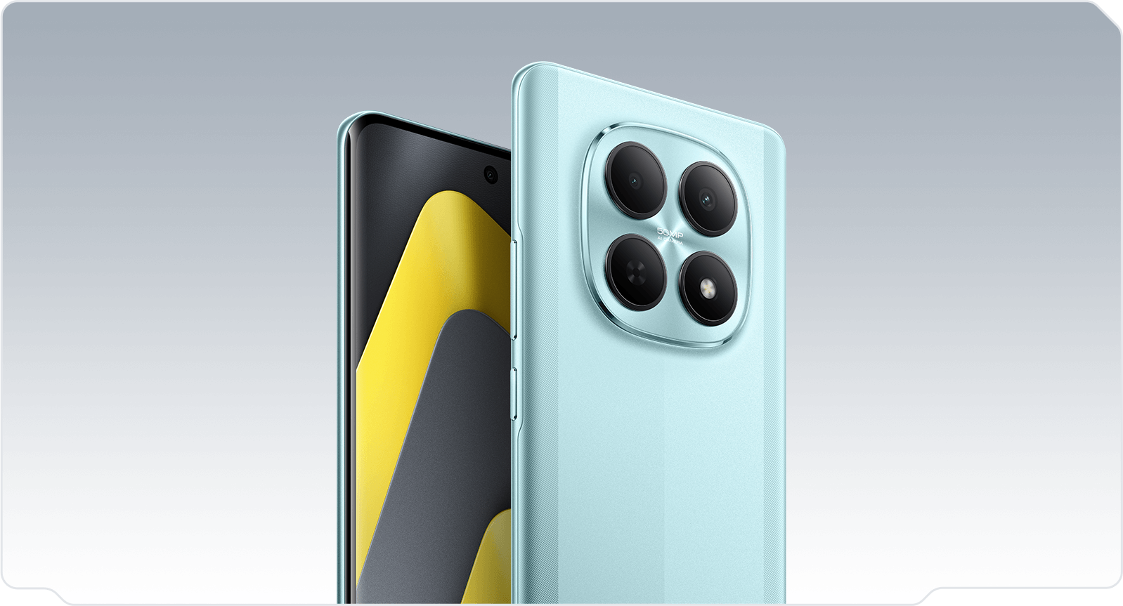 POCO M8 5G Green: передняя и задняя стороны корпуса