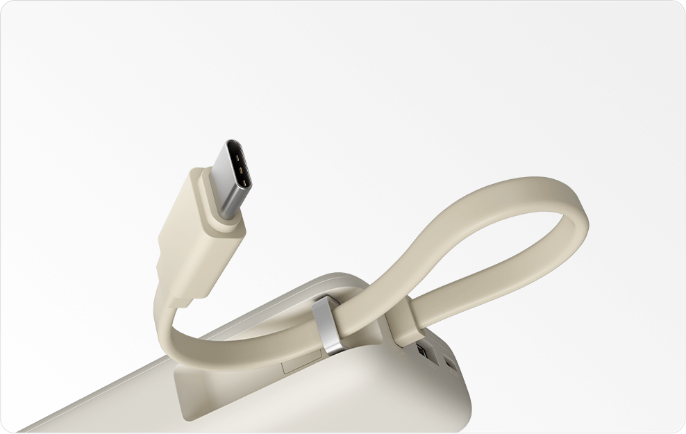 Встроенный USB-C Xiaomi 67W Power Bank: демонстрация серии в бежевом цвете