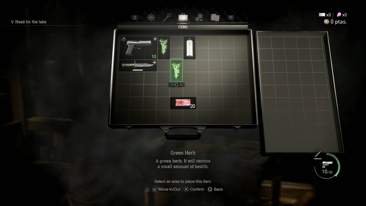 Чемодан с оружием, боеприпасами и травами в Resident Evil 4