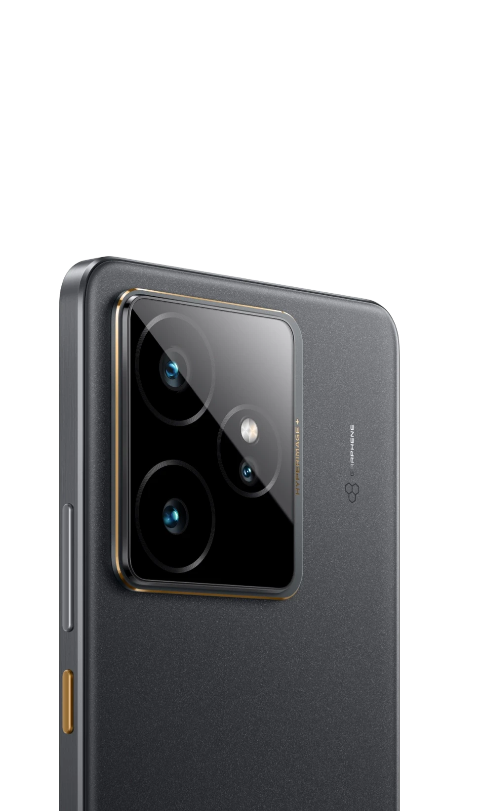 realme GT 7 Обсидиан: крупный план камеры и верхней части корпуса