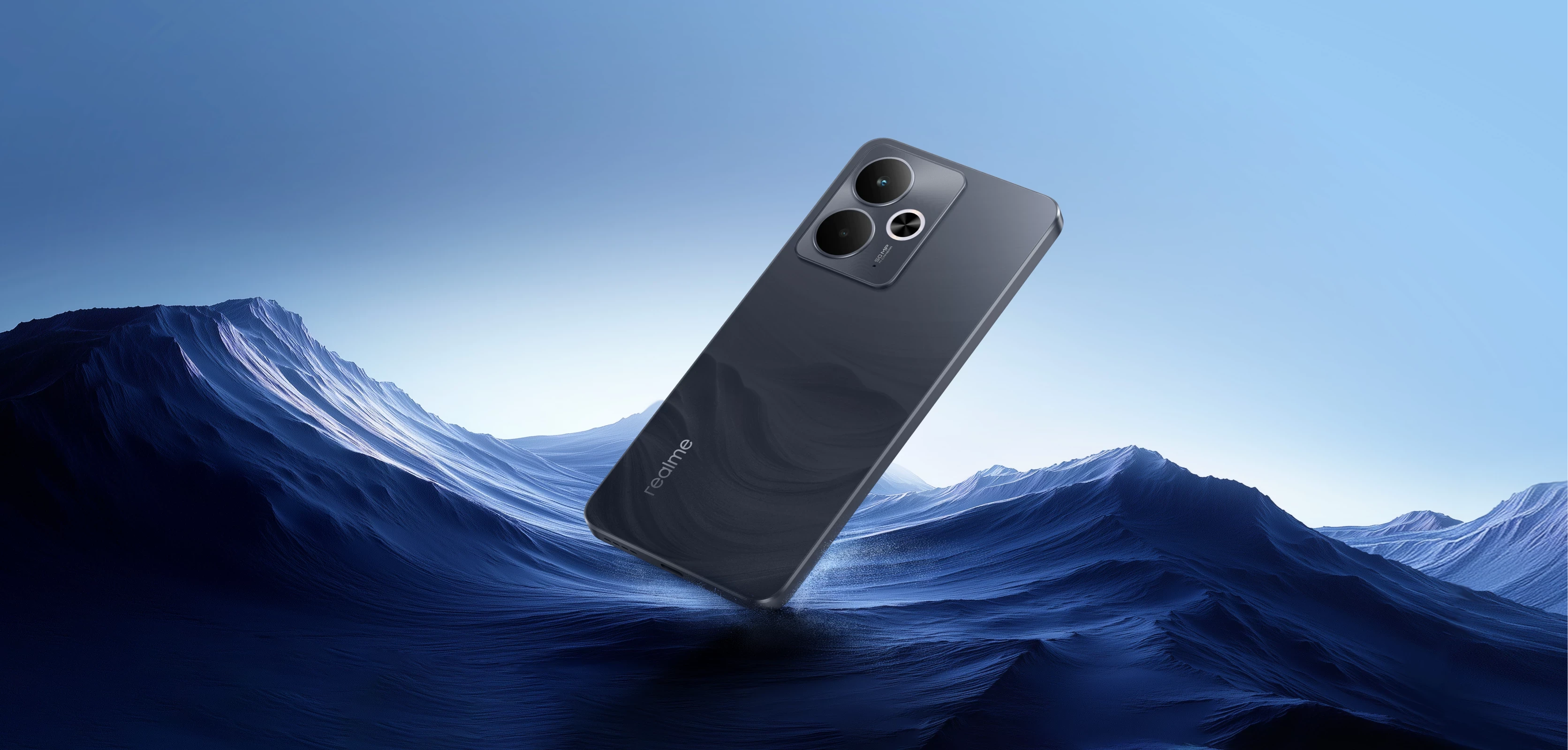 Realme 14T 5G Obsidian Black: тёмный корпус с волнистой фактурой