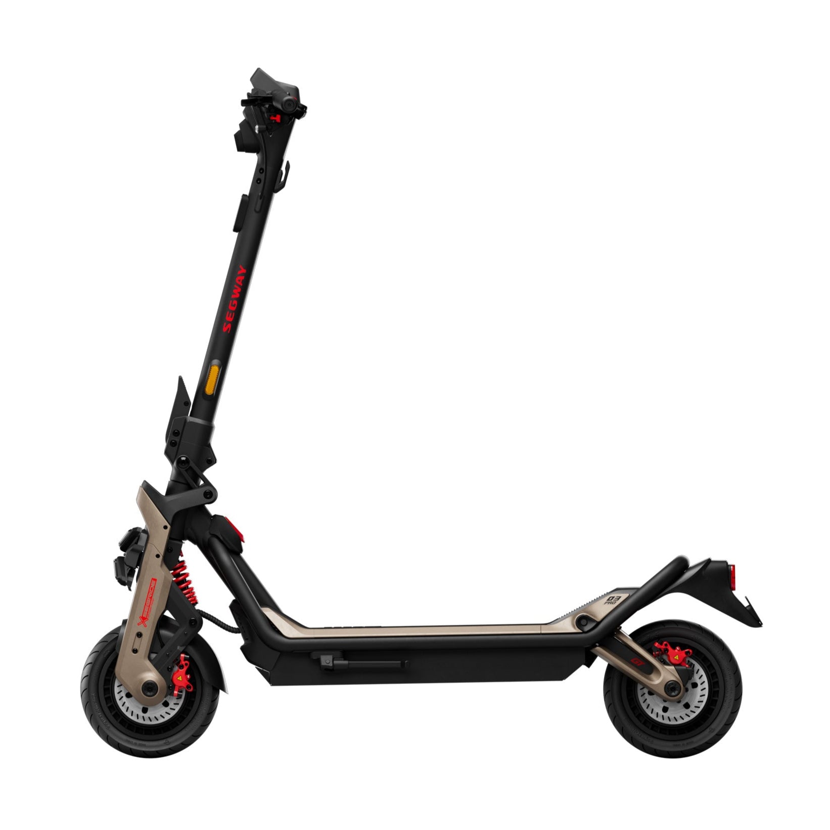 Segway GT3 Pro: боковой профиль, подвеска и колёса
