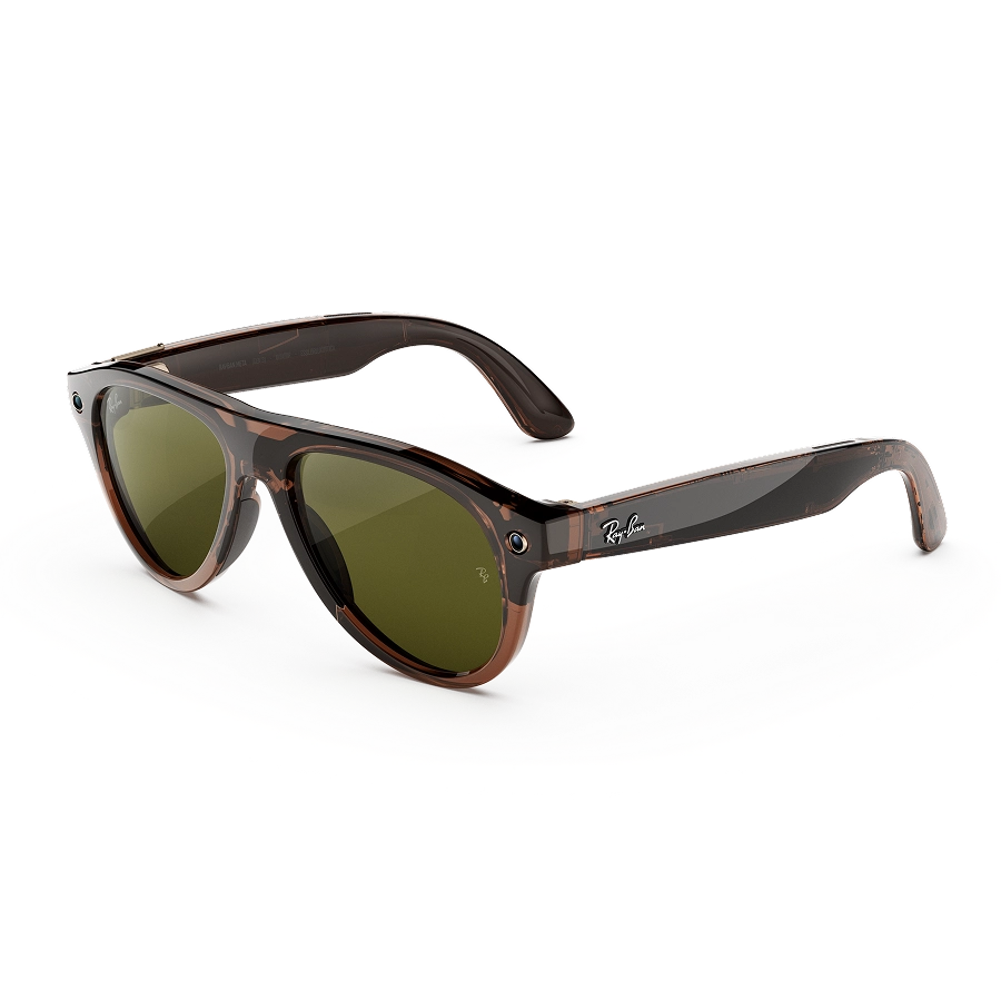 Умные очки Ray-Ban Meta Aviator Gen 3 Transparent Umber / Transitions Jade, Standard