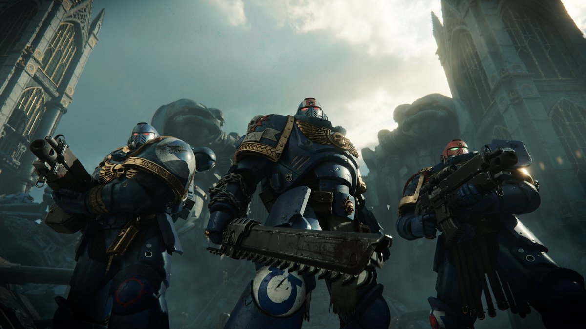 Трое космодесантников в Space Marine 2