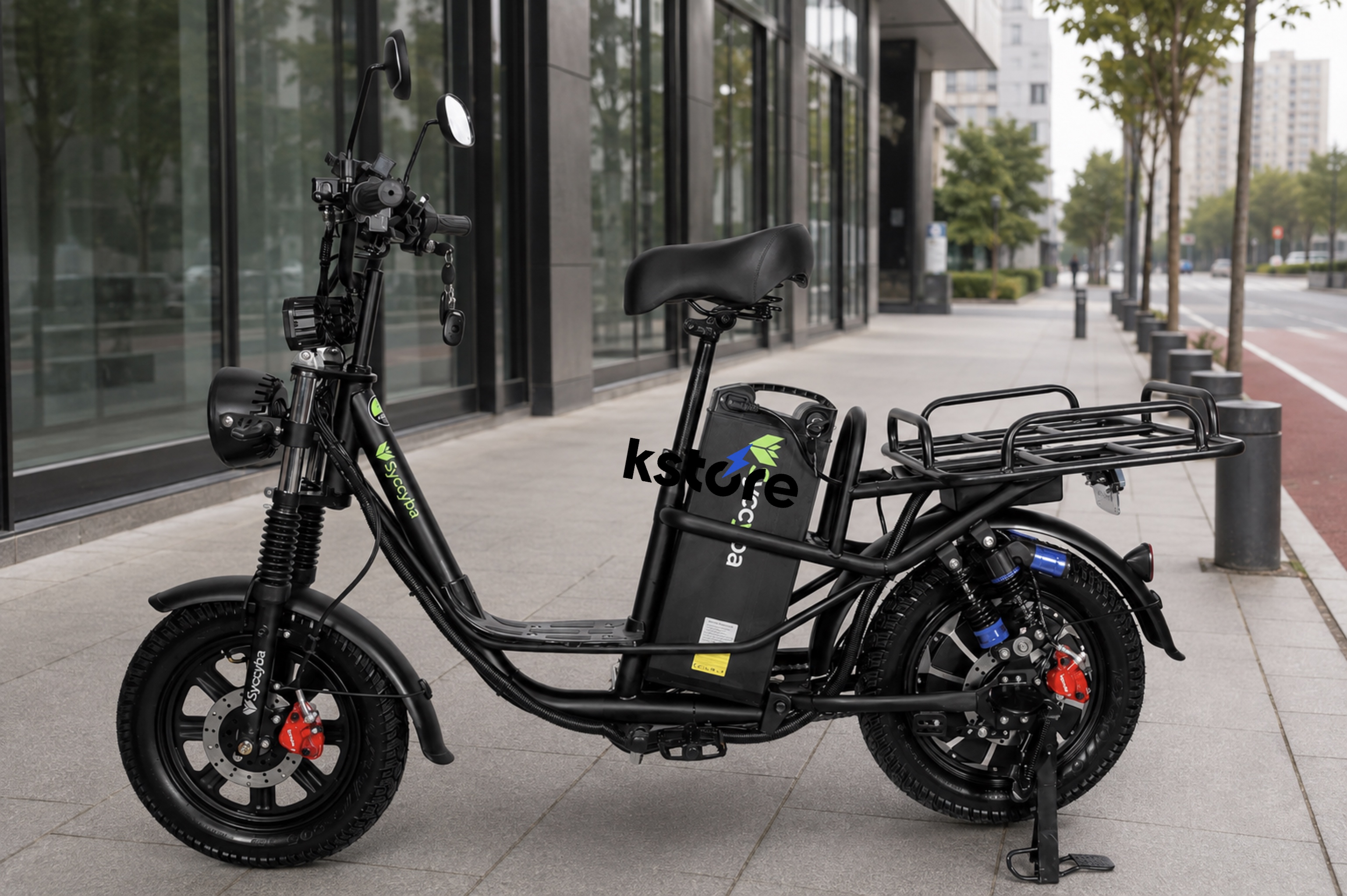 Электровелосипед Syccyba Monster 60V 30Ah в городской среде