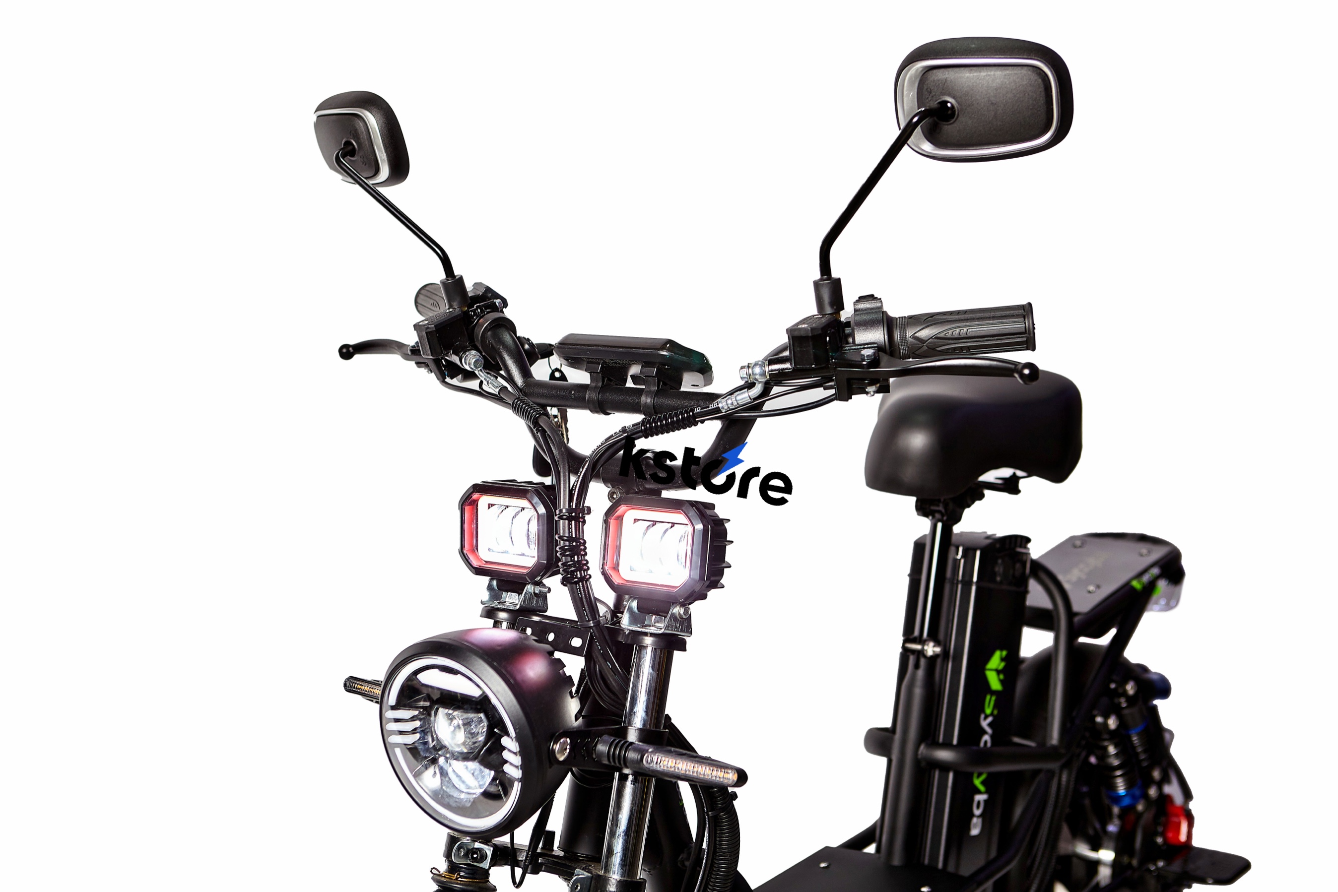 Электровелосипед Syccyba Monster 60V 30Ah — фары и органы управления