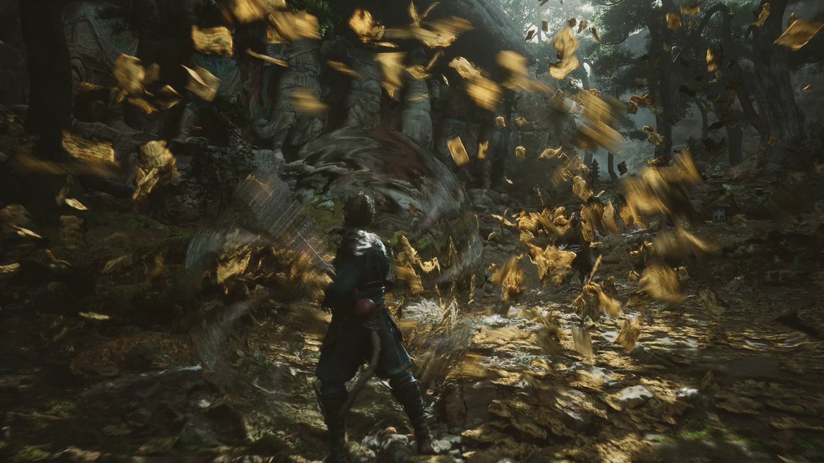 Герой использует магию в Black Myth: Wukong