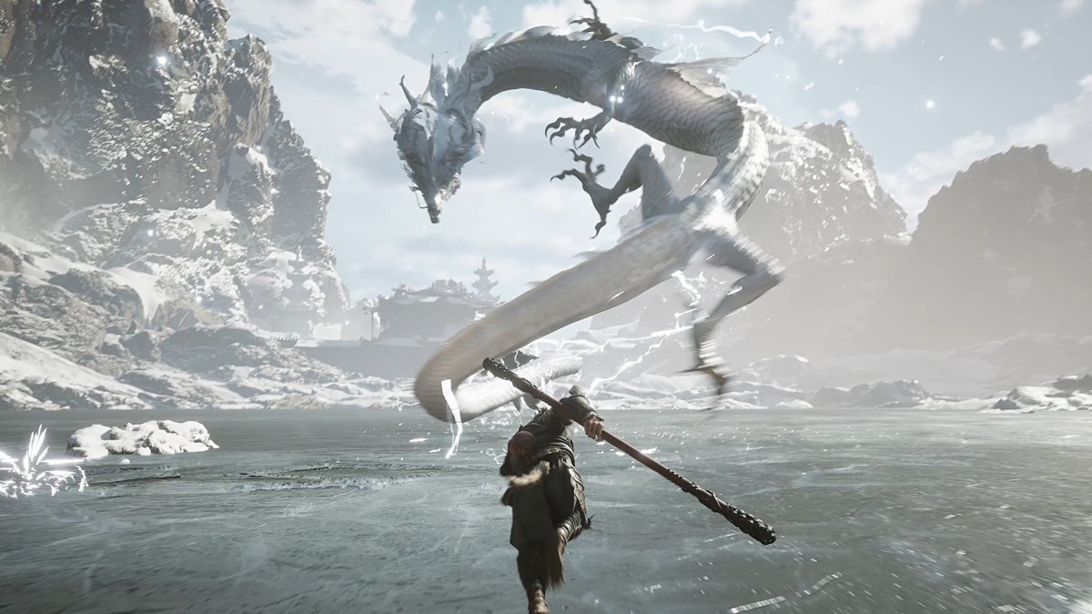 Встреча с драконом в Black Myth: Wukong