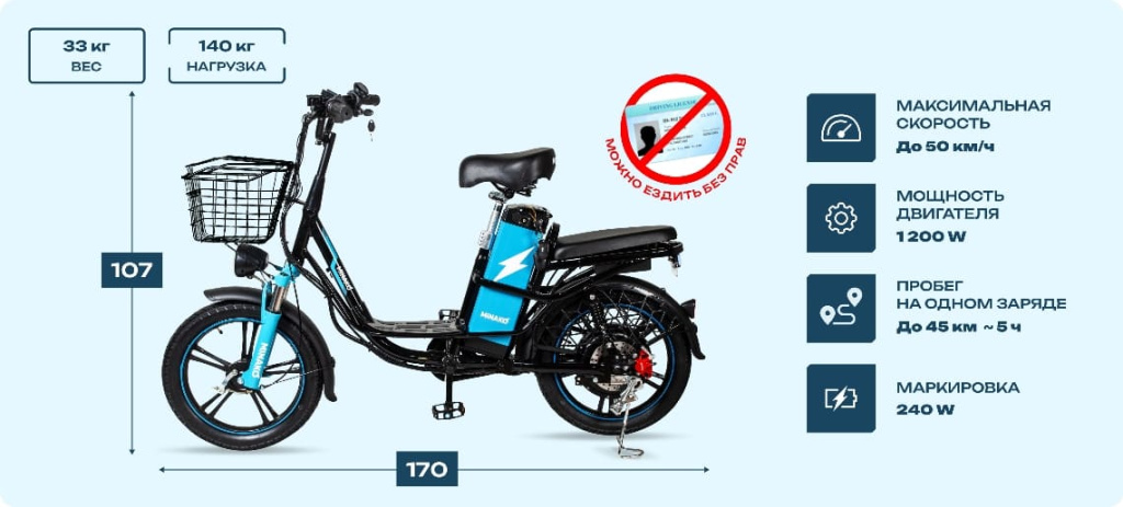 12 Электровелосипед Minako V8 PRO 500W 12 ah (Синий).jpg