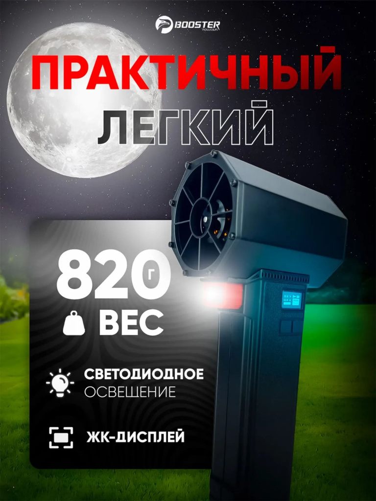 13 BOOSTER BOLUOJUN TF64 Воздуходувка аккумуляторная мощная для компьютера, авто, садовая Портативная электрическая ветродуйка - Турбовенти.jpg