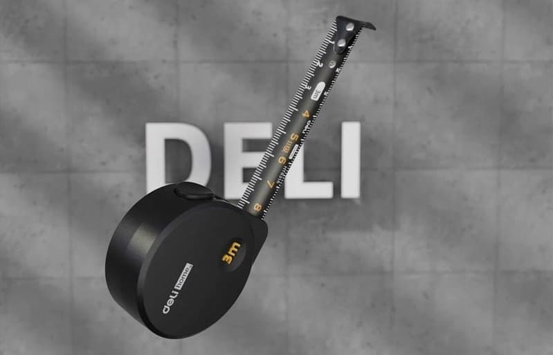 13 Рулетка Deli Home Series 3m HT8316 Black.jpg