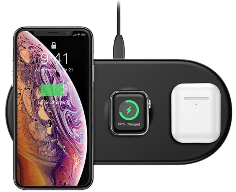 11 Беспроводное зарядное устройство Baseus Smart 3in1 Wireless Charger For PhoneWatchPods WX3IN1-01 18W черный.jpg