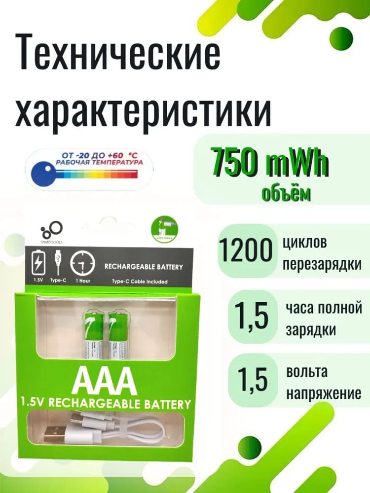 13 Аккумуляторные батареи AAA 4 шт. Smartoools type-c.jpg 13 Аккумуляторные батареи AAA 4 шт. Smartoools type-c.jpg