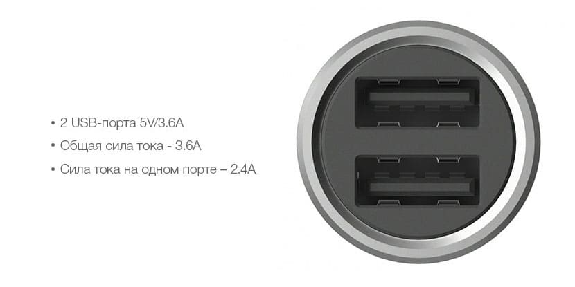 14 Автомобильное зарядное Xiaomi Car Charger CZCDQ01ZM.jpg