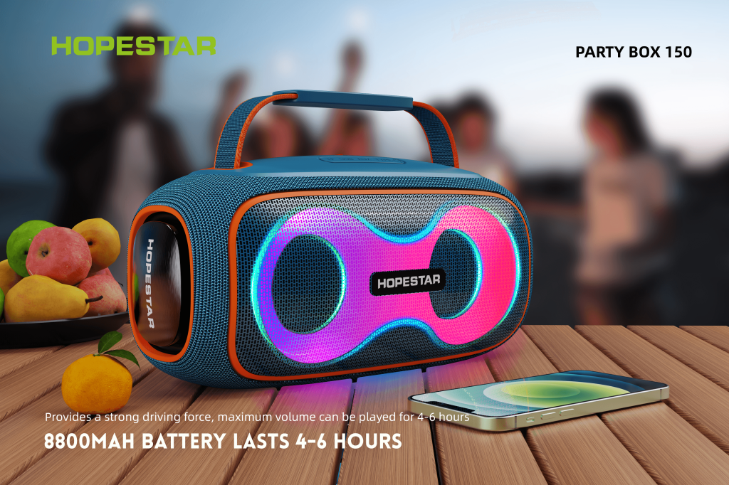 26 Колонка портативная HopeStar PartyBox 150 Зеленый.png