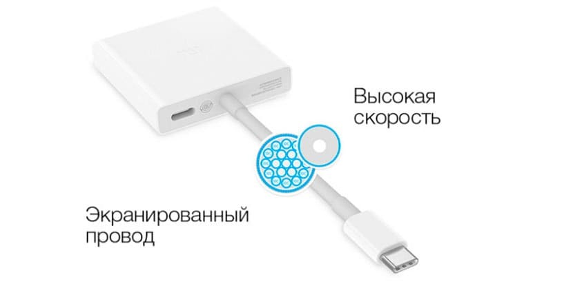 15 Переходник с USB Type-C на HDMI (Xiaomi, белый) ZJQ01TM.jpg