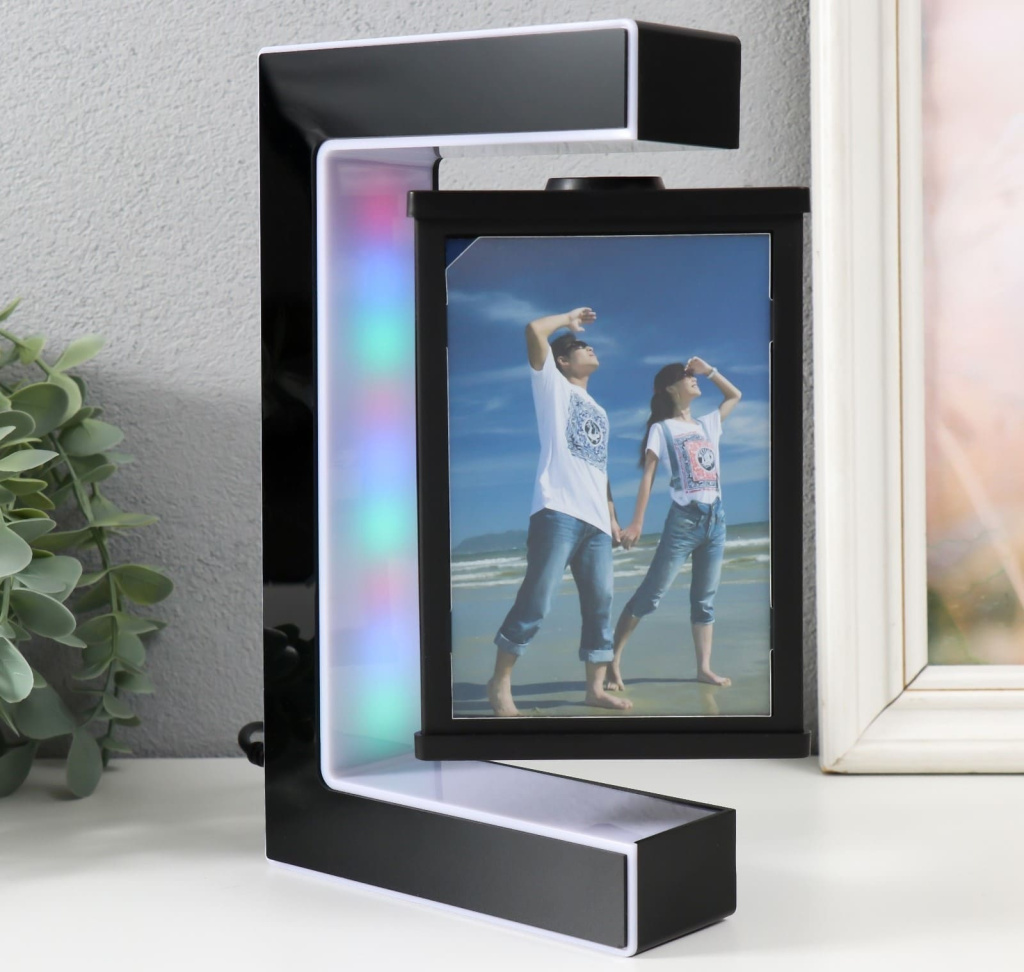 11 Левитирующая фоторамка с RGB подсветкой AH-357 Черная.jpg