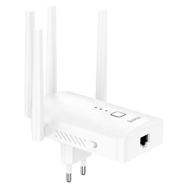 Репитер Wi-Fi Hoco HI35, 2,4 ГГц, до 300 Мбит/с, белый