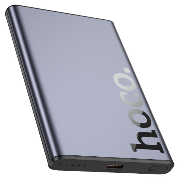 Внешний аккумулятор Hoco Q32 Bird, 5000 мАч, USB-C PD 20 Вт, магнитная беспроводная зарядка до 15 Вт, серый