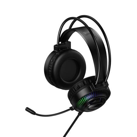 Чёрная игровая гарнитура Hoco W118 Extreme с микрофоном