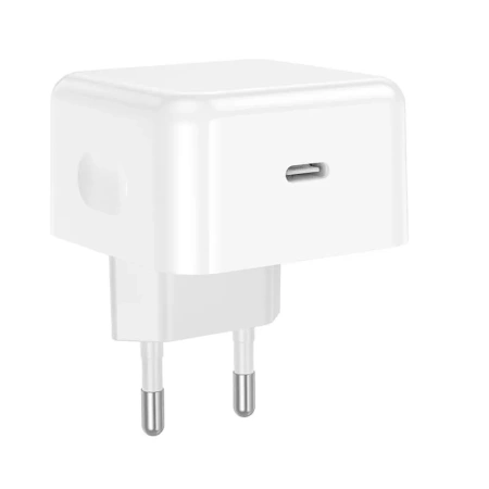 Белый Hoco C161A Speed: порт USB-C и европейская вилка