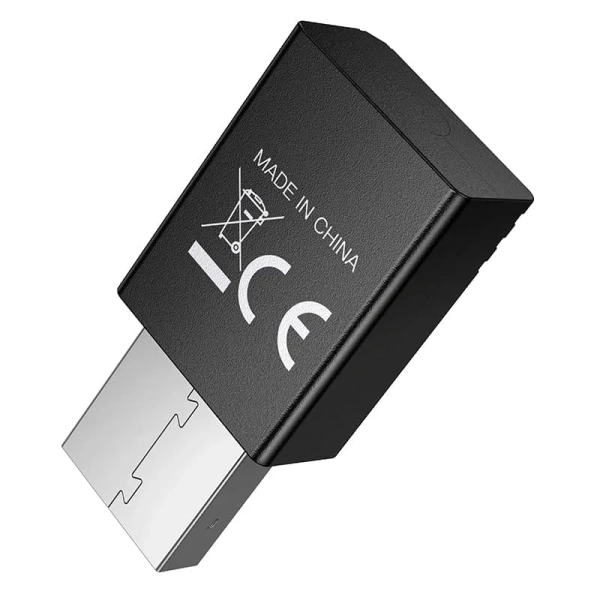 USB Wi-Fi-адаптер Hoco HI38 Mini, Wi-Fi 4, 2,4 ГГц, до 150 Мбит/с, USB 2.0, чёрный