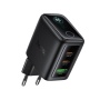Hoco N79: чёрный адаптер, два USB-C, USB-A и экран