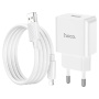Сетевое зарядное устройство Hoco C106A Leisure с кабелем Lightning