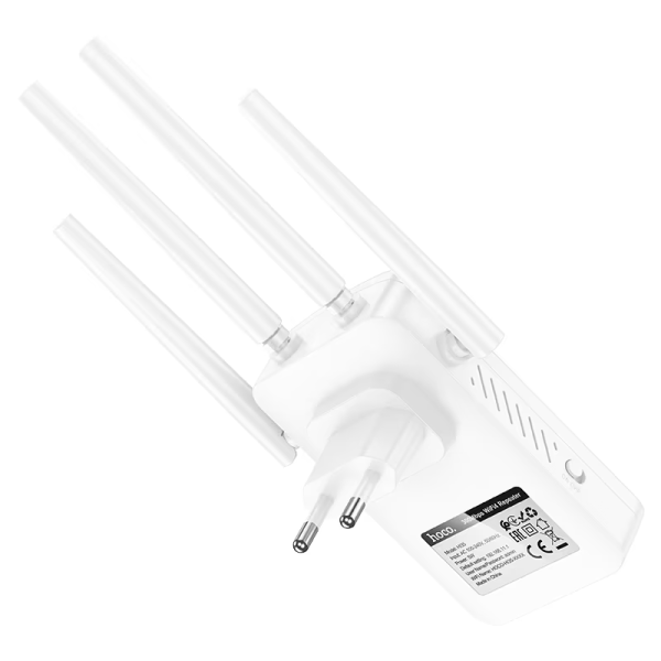 Репитер Wi-Fi Hoco HI35, 2,4 ГГц, до 300 Мбит/с, белый
