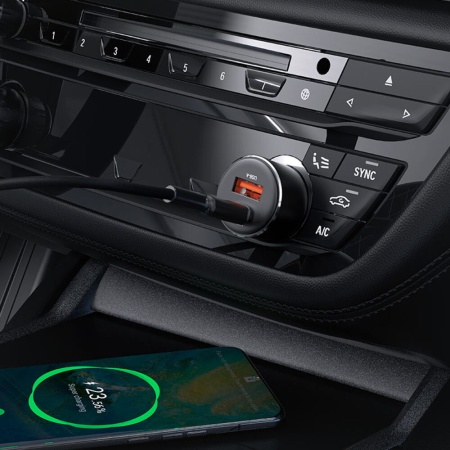 Автомобильное зарядное устройство AceFast Charge B12, 60W (1 USB-C + 1 USB-A)
