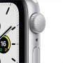 Apple Watch Series SE, 40 мм (корпус из алюминия серебристого цвета, спортивный ремешок белого цвета)
