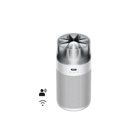 Очиститель воздуха Dyson HushJet Purifier Compact HJ10 White/Silver (Корея) — на белом фоне