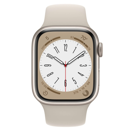Смарт-часы Apple Watch S8, 41 mm, корпус из алюминия цвета «сияющая звезда», спортивный ремешок «сияющая звезда»