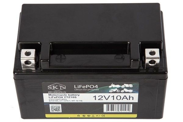 Аккумулятор для мототехники SKN LiFePO4 YTZ10S (12V/10Ah/190A) [UTZ10S, CT 1210.1, MT 12-10]