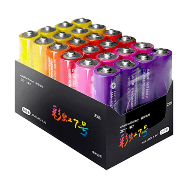 Батарейки алкалиновые Xiaomi ZMI Rainbow ZI7 AA724 (типа AАA, уп. 24шт.)