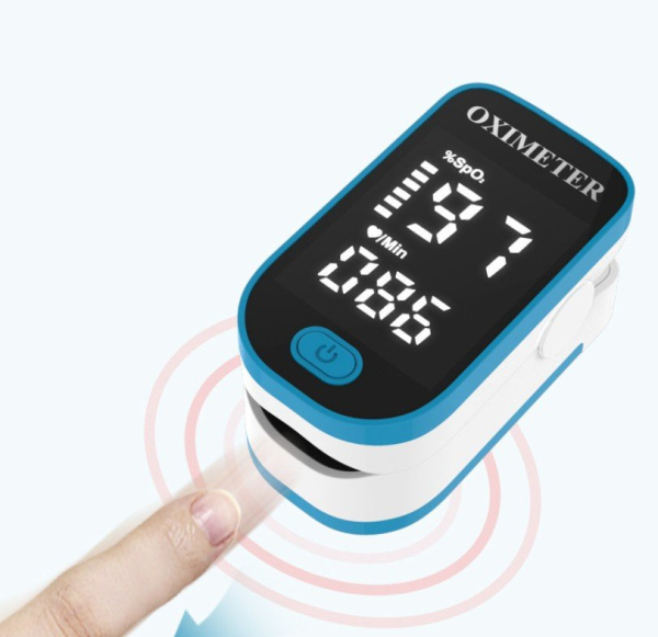 Цифровой пульсоксиметр Fingertip Pulse Oximeter YAD-002 синий