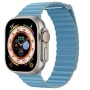 Ремешок кожаный Leather Loop для Apple Watch 38/40/41 мм, 225мм, на магните, лазурный