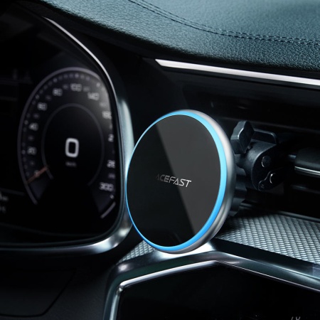 Автомобильный держатель с беспроводной зарядкой AceFast D3 15W Black