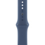 Apple Watch SE 2024, 44 мм, корпус из алюминия серебристого цвета, ремешок Sport Band цвета «синий деним», размер S/M (MXEQ3)