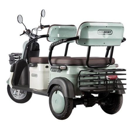 Электротрицикл Rutrike Gelbert Beta 48V/60V 800Вт (Зелено-белый-3030)
