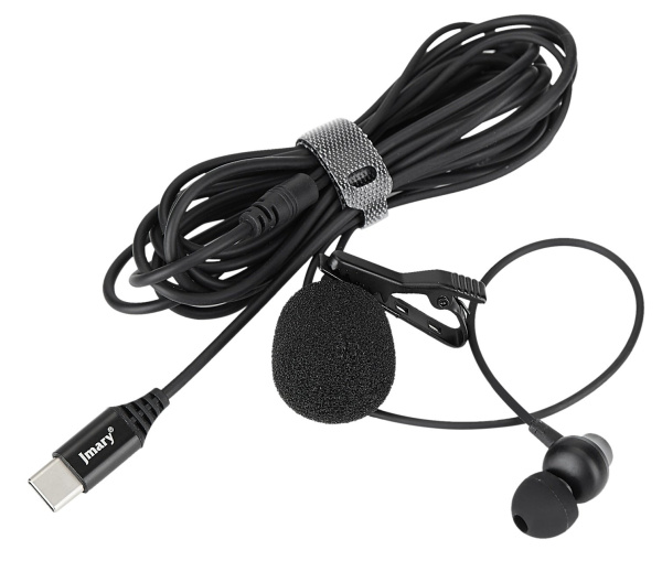 Микрофон JMARY MC-R6, петличный, Type-C, черный