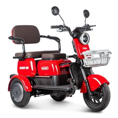 Электротрицикл Rutrike Gelbert Sun 48V/60V 650Вт (Красный-3059)