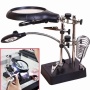 Лупа светодиодная 5LED Auxiliary clip magnifier AC/DC interchangeable