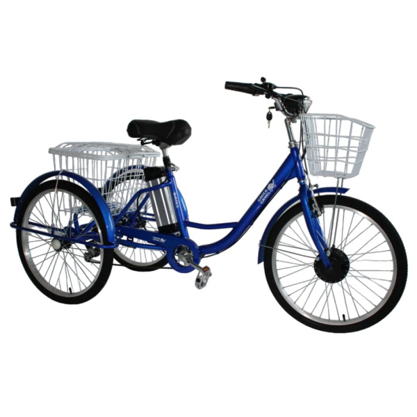 Электровелосипед GreenCamel Трайк-24 V2 (R24 250W 48V12Ah, 7 скор) Синий