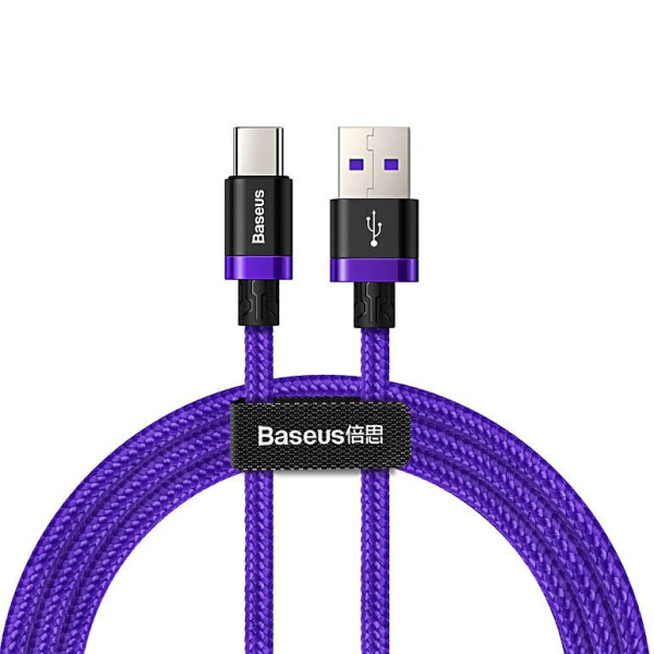 Кабель BASEUS Purple Ring HW USB Type-C 4А 1м (CATZH-A05) Фиолетовый