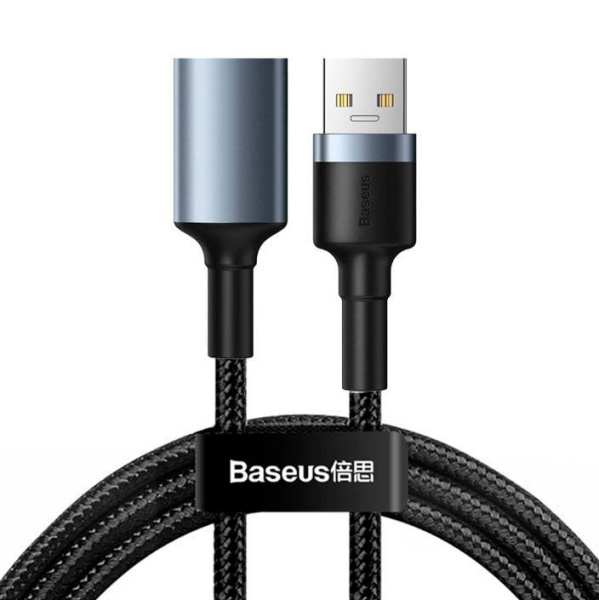 Кабель USB BASEUS Cafule cable USB3.0 Male TO USB3.0 Female, USB3.0 - USB3.0 2А 1 м (CADKLF-B0G) темно-серый