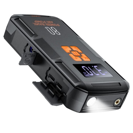 Зарядно-пусковое устройство/компрессор Hoco QS2 12B, 8000 mAh, черный