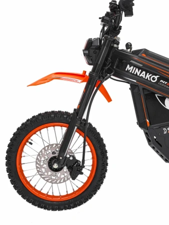 Электропитбайк Minako Pit X 48V 23Ah — Оранжевый — фото 4.webp