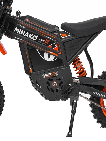 Электропитбайк Minako Pit X 48V 23Ah — Оранжевый — фото 5.webp